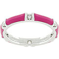 Fushia Enamel Stacker Ring