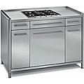 Stainless Steel Storage Center with Gas Cooktop