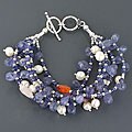 Sterling Silver Multi-gemstone Bracelet (India)
