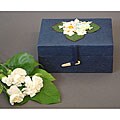 All Natural Floral Blue Mini-chest Urn