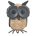 Faux Stone Large Owl Garden Sculpture