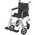 Cosco 19-inch Silver Aluminum Transport Chair
