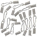 Silverplated Clasp and Coil Necklace Ends (Pack of 10)