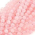 Rose Quartz Gemstone 6 mm Round Pink Beads