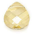 Austrian Crystal Flat Briolette Crys Golden Shadow