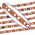 Genuine Copper 10 mm x 3.5 mm Scroll Link Chain
