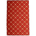 Hand-woven Aria Flatweave Cotton Dhurry Rug (5' x 8')