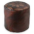 Leather 'Flower of Peace' Ottoman (Brazil)