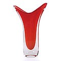Murano Hand-blown 'Uniquely Crimson' Vase (Brazil)