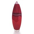 Murano 'Swirling Reds' Hand-blown Vase (Brazil)