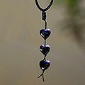 Leather 'Heart Kites' Choker (Indonesia)
