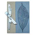 Set of 8 'Bow-tied Leaf' Greeting Cards (Thailand)