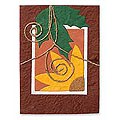 Set of 8 'Abstract Sunflower' Greeting Cards (Thailand)