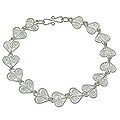 Sterling Silver 'Heart Garland' Bracelet (Indonesia)