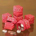 Set of 6 Bamboo 'Rainbow Shimmer' Mini Baskets (Indonesia)