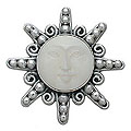 Sterling Silver 'Smiling Moon' Brooch (Indonesia)