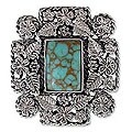 Sterling Silver 'Baroque' Pendant Brooch (Mexico)