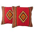 Wool 'Starburst' Cushion Cover Set (Mexico)