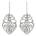 Sterling Silver 'Sacred Heart' Earrings (Mexico)