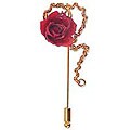 Goldplated Natural Rose 'Heart of Rose' Stickpin (Thailand)