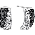 14k Gold 1ct TDW Black and White Diamond Earrings (H-I, I2-I3)