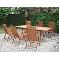 Mahogany Shorea 7-piece Outdoor Dining Set