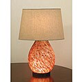 Swirl Art Glass Table Lamp with Night Light