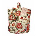 American Mills Quilted Red Floral Backpack