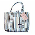 American Mills Quilted Striped Small Tote