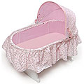 Folding Doll Cradle with Rosebud Fabric