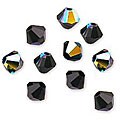 Jet AB Austrian Crystal 4-mm Bicone Beads (Case of 50)