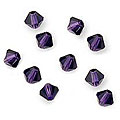 Purple Velvet Austrian Crystal 4-mm Bicone Beads (Case 50)
