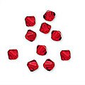 Light Siam Austrian Crystal 4 mm Bicone Beads (Case of 50)