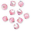 Light Rose AB Austrian Crystal 4-mm Bicone Beads (Case of 50)