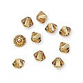 Light Topaz Austrian Crystal 4 mm Bicone Beads (Case of 50)