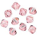 Light Rose Austrian Crystal 4 mm Bicone Beads (Case of 50)