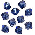 Dark Sapphire Austrian Crystal 4 mm Bicone Beads (Case of 50)