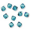 Indicolite Austrian Crystal 4 mm Bicone Beads (Case of 50)
