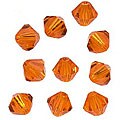Red Topaz Austrian Crystal 4-mm Bicone Beads (Case of 50)