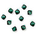 Emerald Austrian Crystal 4-mm Bicone Beads (Case of 50)