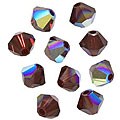 Garnet Austrian Crystal AB 4-mm Bicone Beads (Case of 50)
