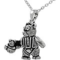 Sterling Silver Teddy Bear Necklace