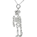 Sterling Silver Movable Skeleton Necklace