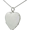 Sterling Silver 4-way Smooth Heart Locket Necklace