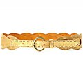 Linea Pelle Large Gold Corset Braided Women's Belt