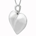Sterling Silver Puffed Heart Necklace