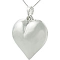 Sterling Silver Large Puffed Heart Necklace