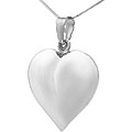 Sterling Silver Large Puffed Heart Necklace
