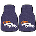Denver Broncos 2-piece Car Mat Set