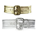 Linea Pelle Women's Metallic Soft Waist Belt